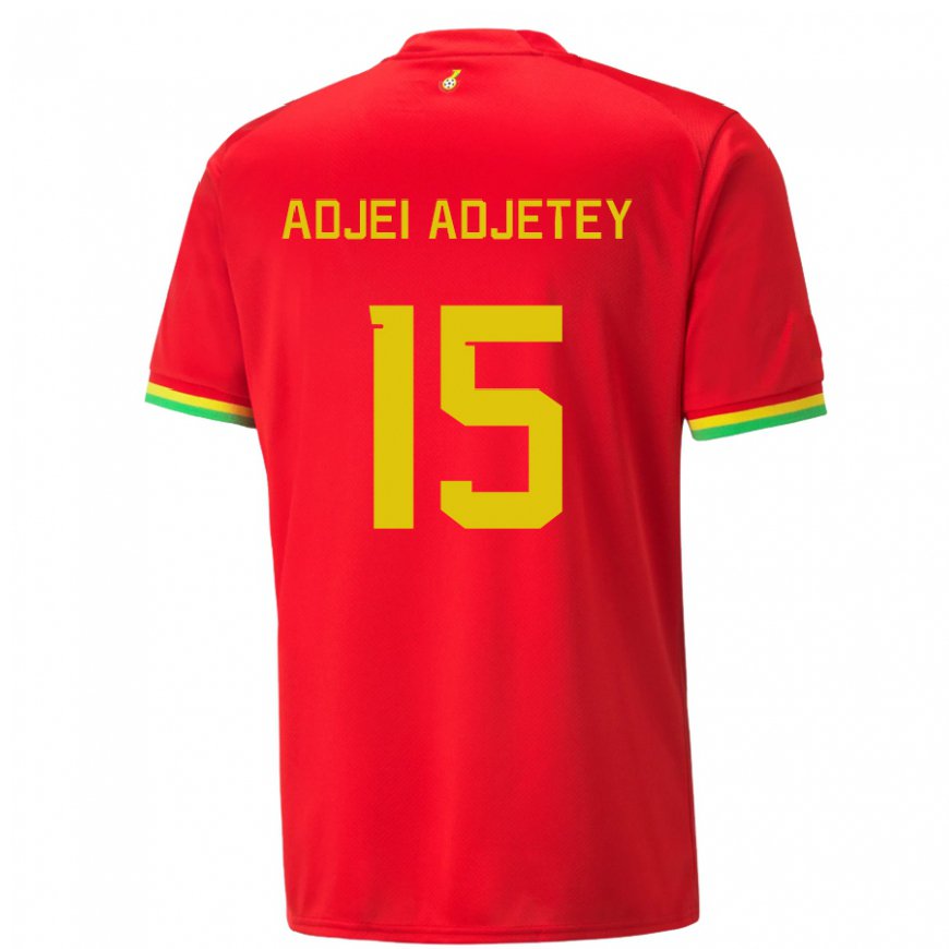 Kandiny Damen Ghanaische Jonas Adjei Adjetey #15 Rot Auswärtstrikot Trikot 22-24 T-shirt
