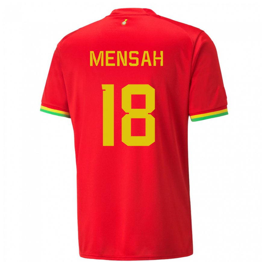 Kandiny Damen Ghanaische Isaac Mensah #18 Rot Auswärtstrikot Trikot 22-24 T-shirt