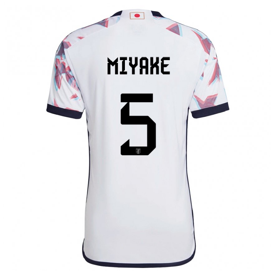 Kandiny Damen Japanische Shiori Miyake #5 Weiß Auswärtstrikot Trikot 22-24 T-shirt