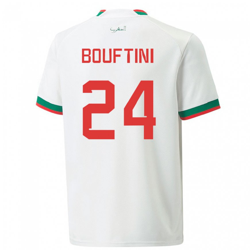 Kandiny Damen Marokkanische Sofia Bouftini #24 Weiß Auswärtstrikot Trikot 22-24 T-shirt