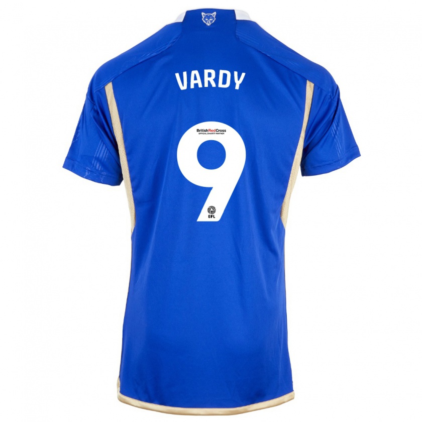 Kandiny Kinder Jamie Vardy #9 Blau Heimtrikot Trikot 2023/24 T-Shirt