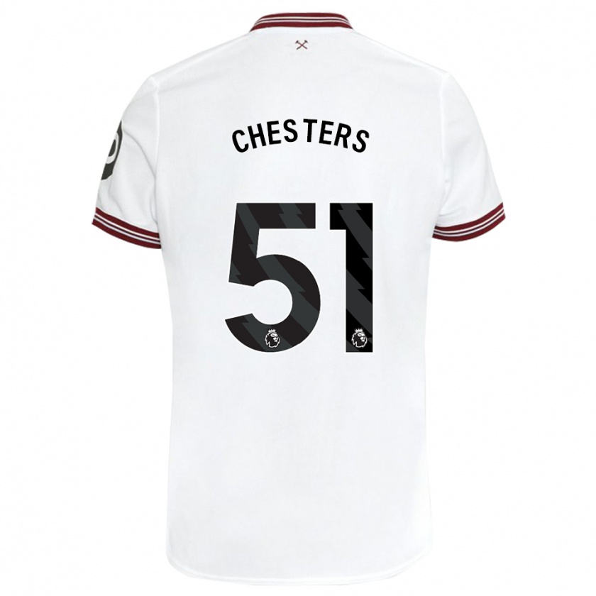 Kandiny Kinder Dan Chesters #51 Weiß Auswärtstrikot Trikot 2023/24 T-Shirt