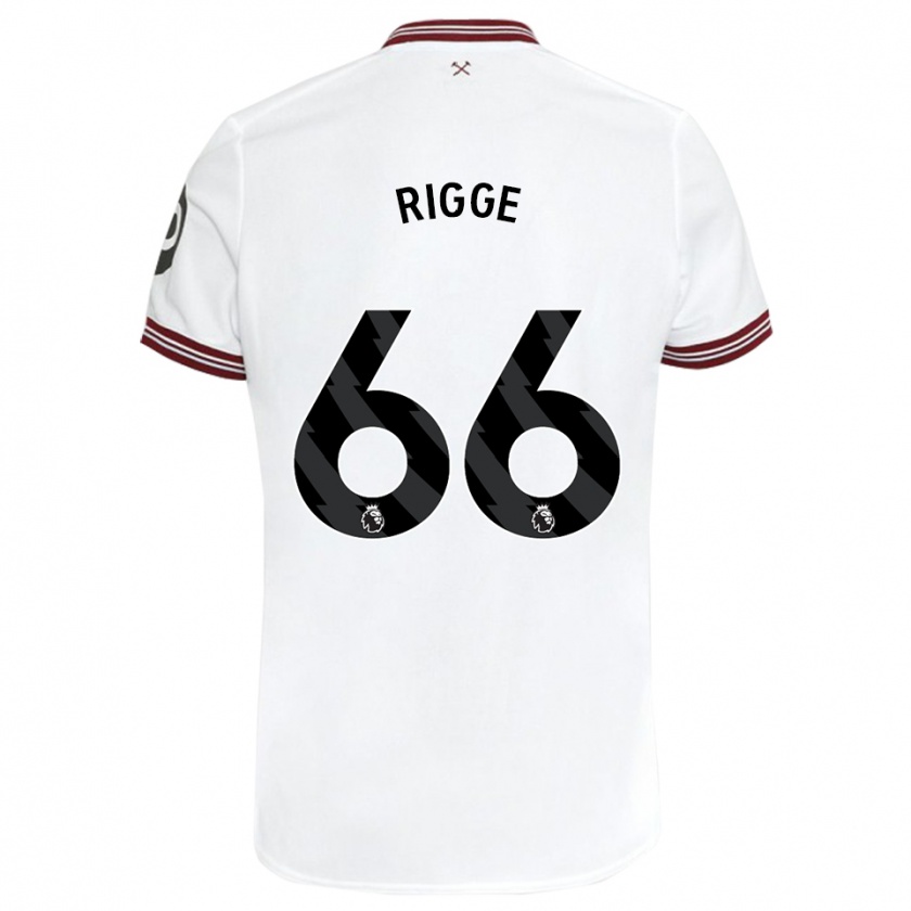 Kandiny Kinder Daniel Rigge #66 Weiß Auswärtstrikot Trikot 2023/24 T-Shirt