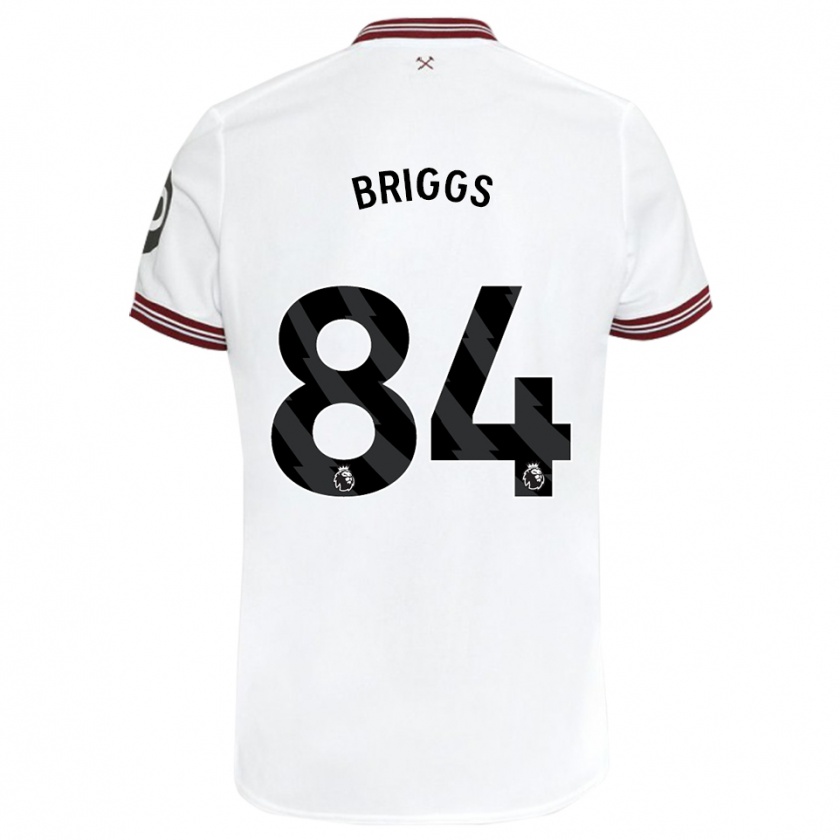 Kandiny Kinder Josh Briggs #84 Weiß Auswärtstrikot Trikot 2023/24 T-Shirt