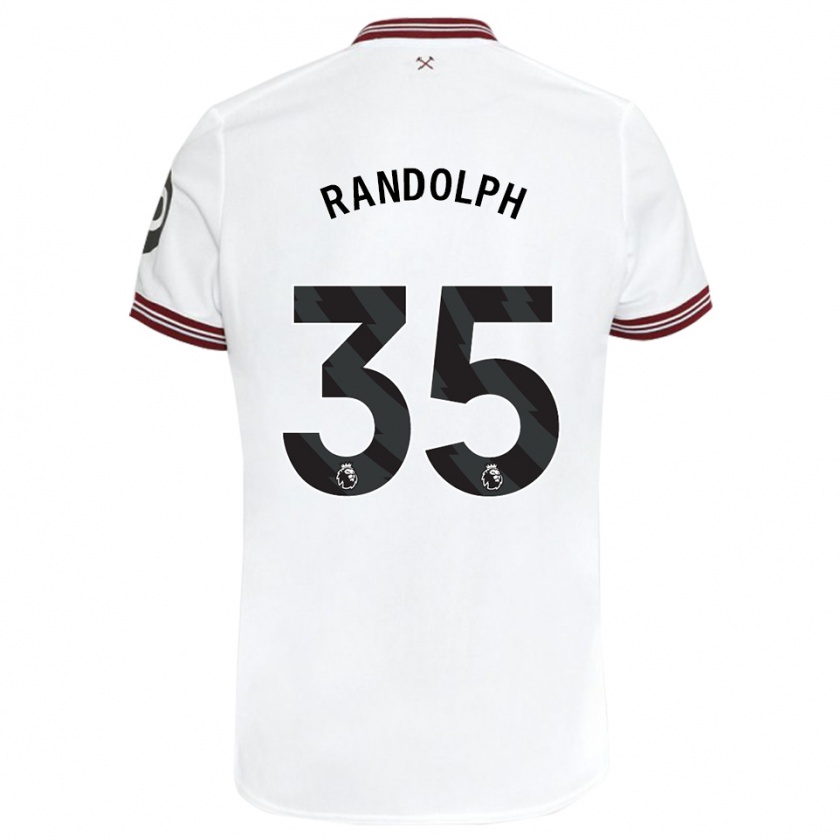 Kandiny Kinder Darren Randolph #35 Weiß Auswärtstrikot Trikot 2023/24 T-Shirt