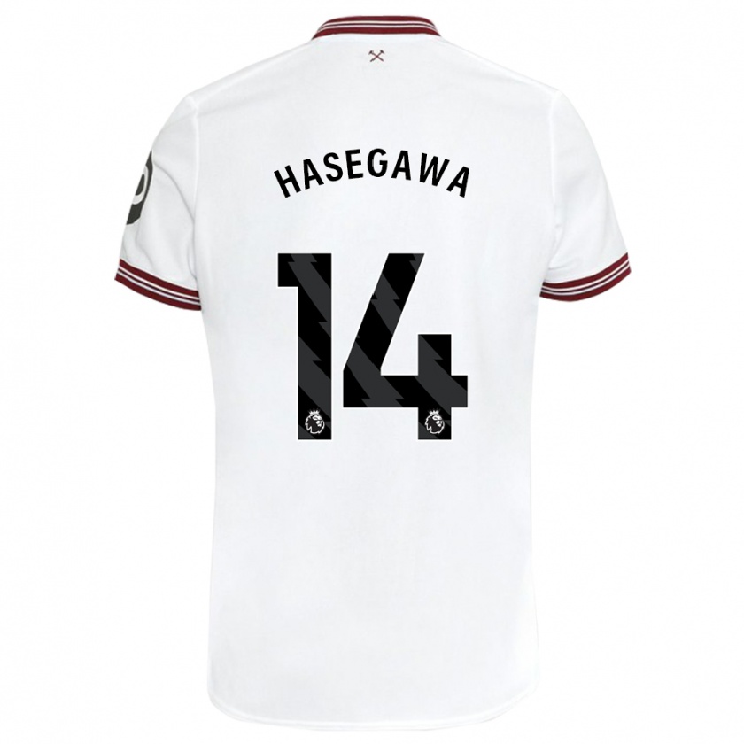 Kandiny Kinder Yui Hasegawa #14 Weiß Auswärtstrikot Trikot 2023/24 T-Shirt