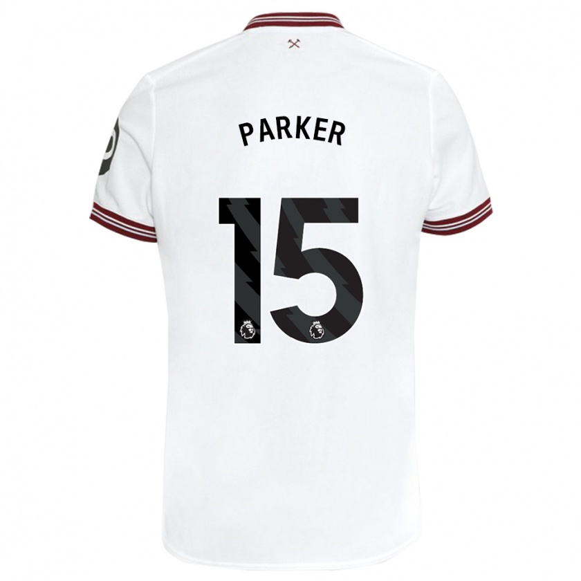 Kandiny Kinder Lucy Parker #15 Weiß Auswärtstrikot Trikot 2023/24 T-Shirt