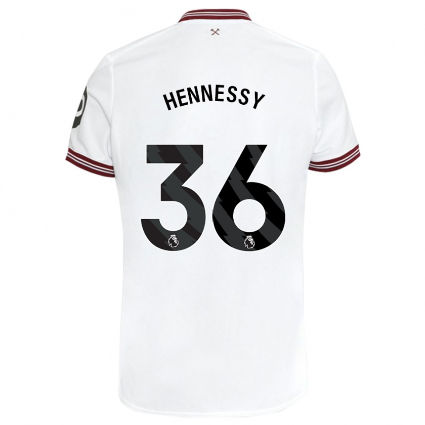 Kandiny Kinder Alexandra Hennessy #36 Weiß Auswärtstrikot Trikot 2023/24 T-Shirt