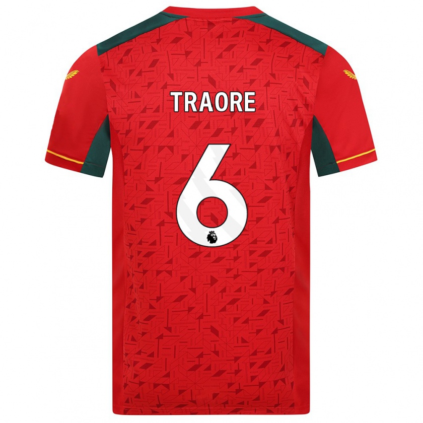 Kandiny Kinder Boubacar Traoré #6 Rot Auswärtstrikot Trikot 2023/24 T-Shirt