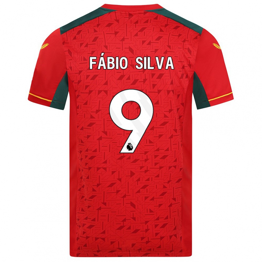 Kandiny Kinder Fábio Silva #9 Rot Auswärtstrikot Trikot 2023/24 T-Shirt