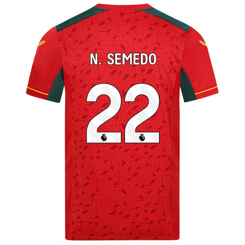 Kandiny Kinder Nélson Semedo #22 Rot Auswärtstrikot Trikot 2023/24 T-Shirt