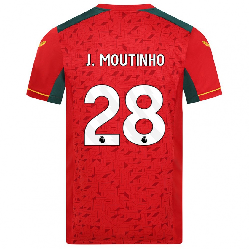 Kandiny Kinder Joao Moutinho #28 Rot Auswärtstrikot Trikot 2023/24 T-Shirt