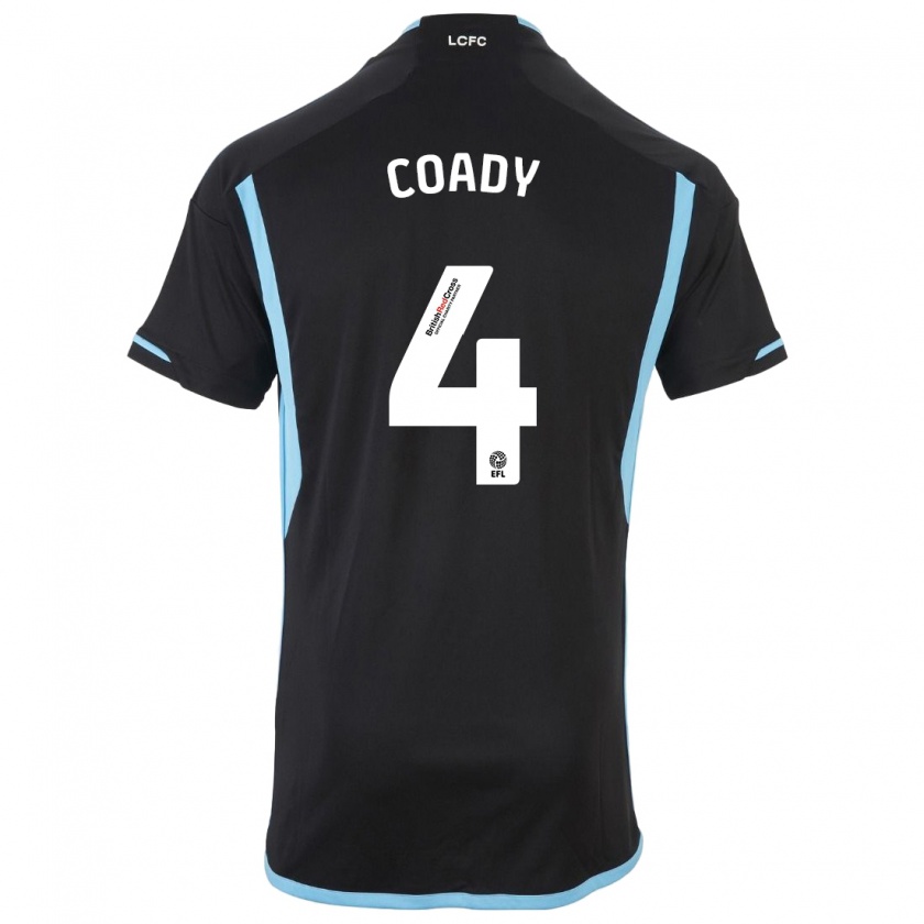 Kandiny Kinder Conor Coady #4 Schwarz Auswärtstrikot Trikot 2023/24 T-Shirt