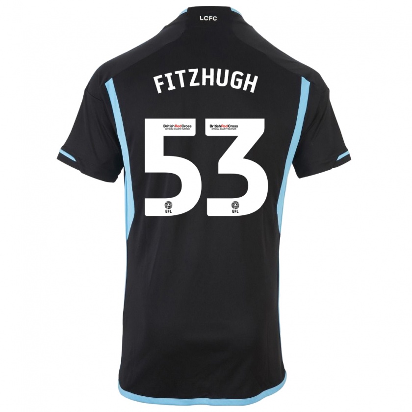 Kandiny Kinder Ethan Fitzhugh #53 Schwarz Auswärtstrikot Trikot 2023/24 T-Shirt