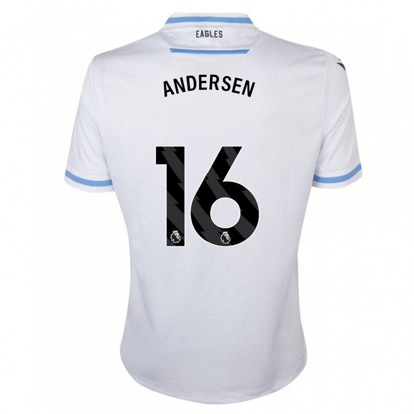 Kandiny Kinder Joachim Andersen #16 Weiß Auswärtstrikot Trikot 2023/24 T-Shirt