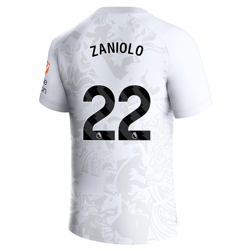 Kandiny Kinder Nicolò Zaniolo #22 Weiß Auswärtstrikot Trikot 2023/24 T-Shirt