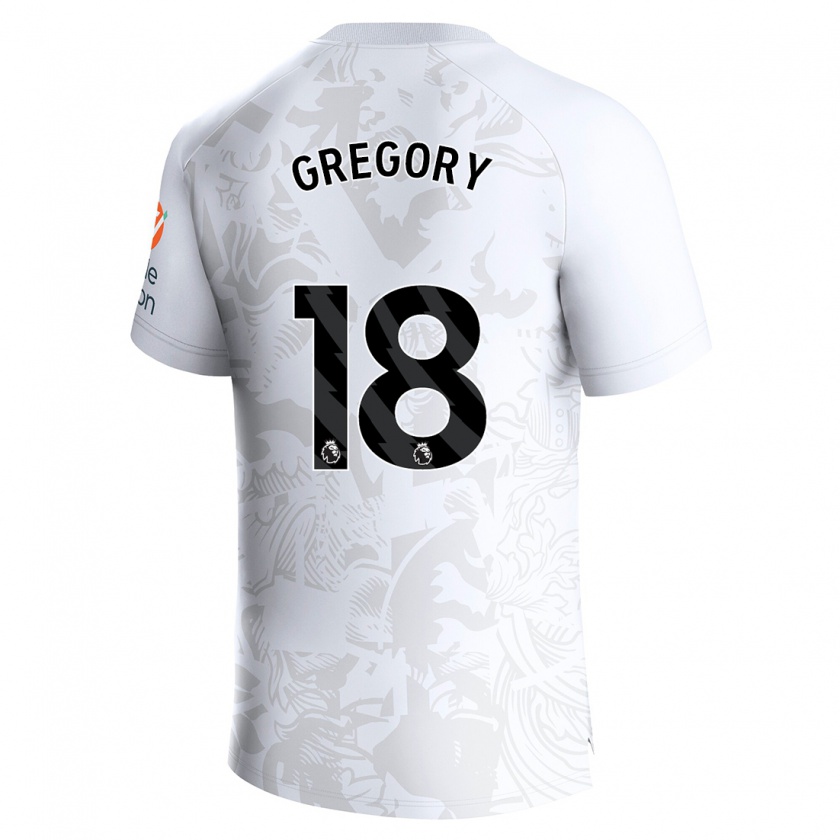 Kandiny Kinder Freya Gregory #18 Weiß Auswärtstrikot Trikot 2023/24 T-Shirt
