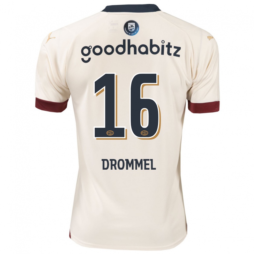 Kandiny Kinder Joël Drommel #16 Cremefarben Auswärtstrikot Trikot 2023/24 T-Shirt