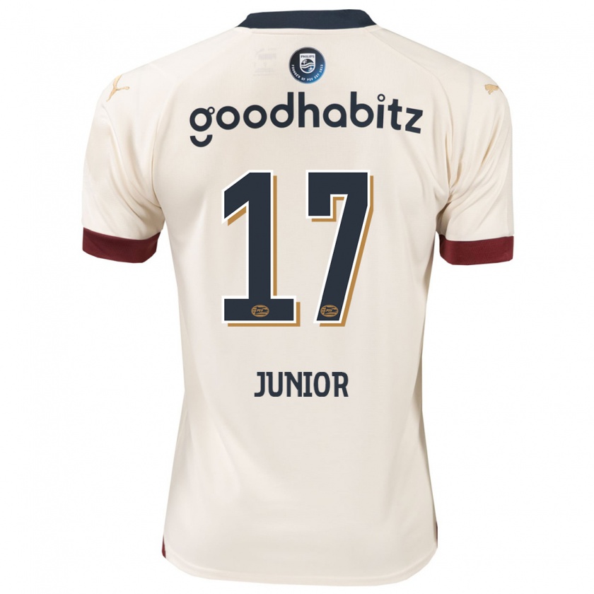 Kandiny Kinder Mauro Júnior #17 Cremefarben Auswärtstrikot Trikot 2023/24 T-Shirt