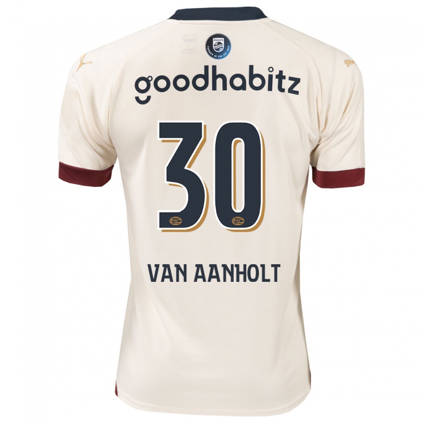 Kandiny Kinder Patrick Van Aanholt #30 Cremefarben Auswärtstrikot Trikot 2023/24 T-Shirt