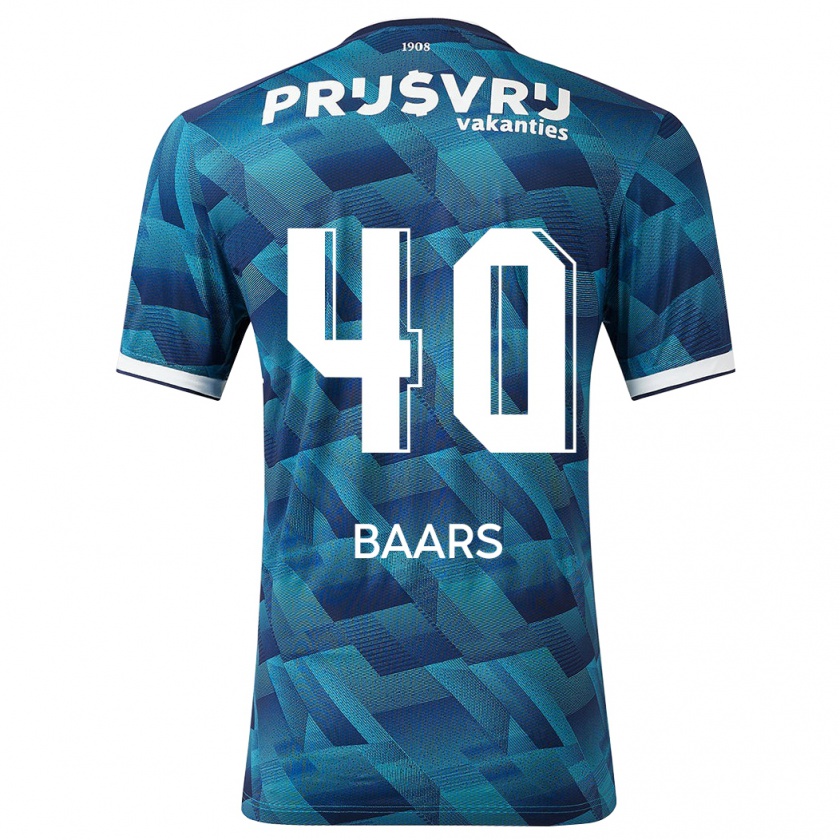 Kandiny Kinder Guus Baars #40 Blau Auswärtstrikot Trikot 2023/24 T-Shirt