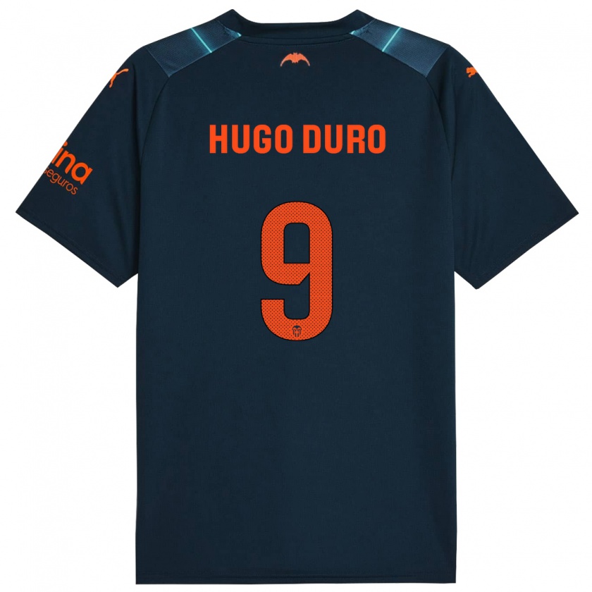 Kandiny Kinder Hugo Duro #9 Marineblau Auswärtstrikot Trikot 2023/24 T-Shirt