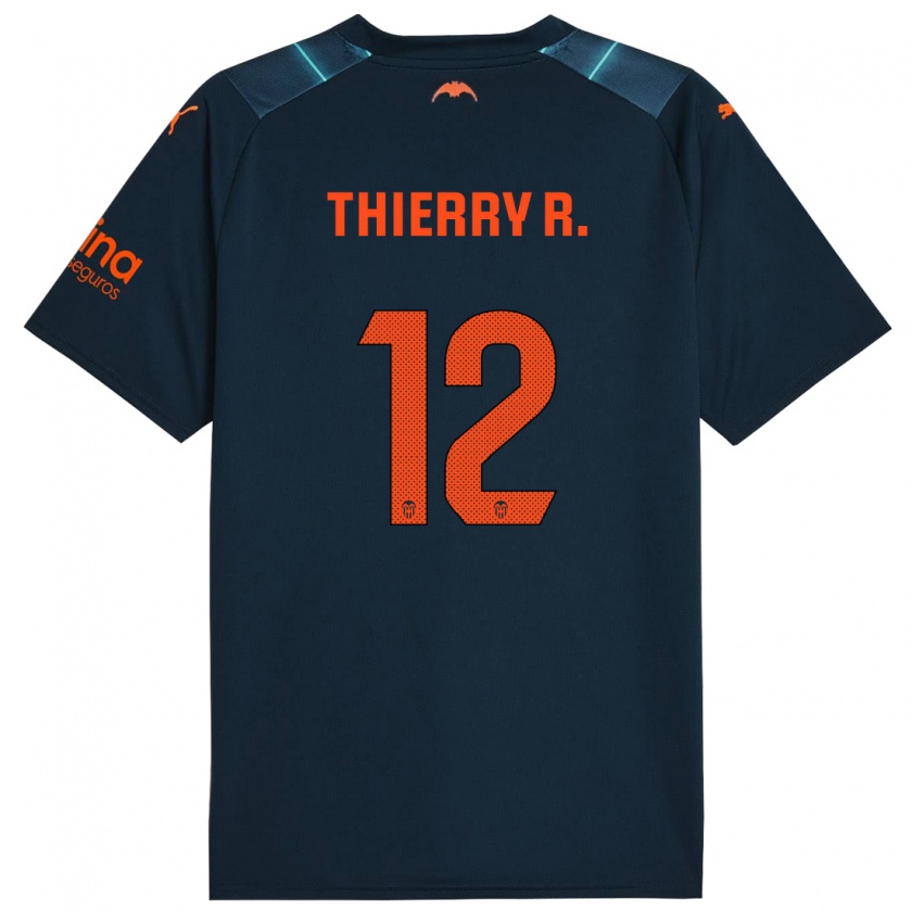 Kandiny Kinder Thierry Correia #12 Marineblau Auswärtstrikot Trikot 2023/24 T-Shirt