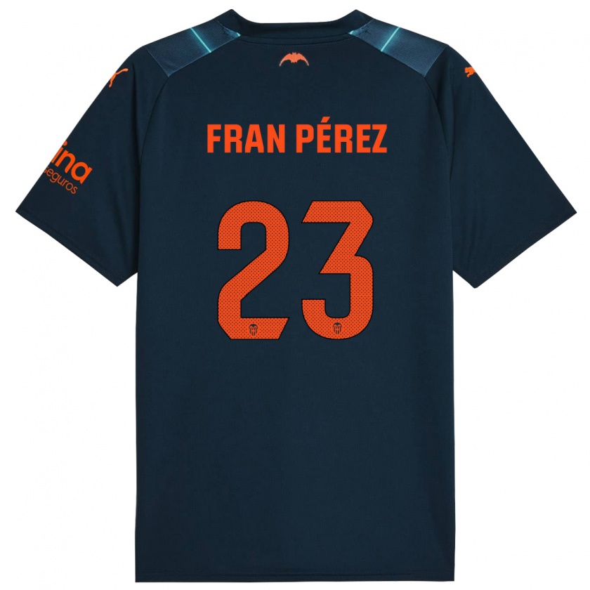 Kandiny Kinder Fran Pérez #23 Marineblau Auswärtstrikot Trikot 2023/24 T-Shirt