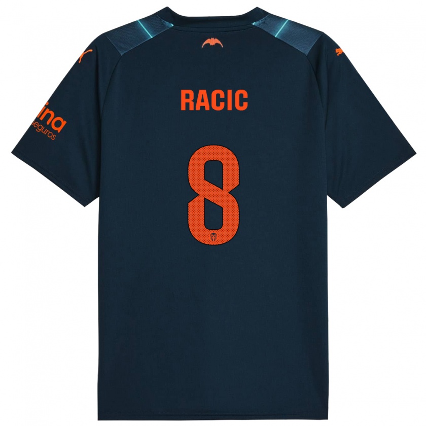 Kandiny Kinder Uros Racic #8 Marineblau Auswärtstrikot Trikot 2023/24 T-Shirt