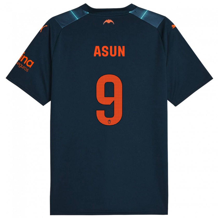 Kandiny Kinder Asun #9 Marineblau Auswärtstrikot Trikot 2023/24 T-Shirt