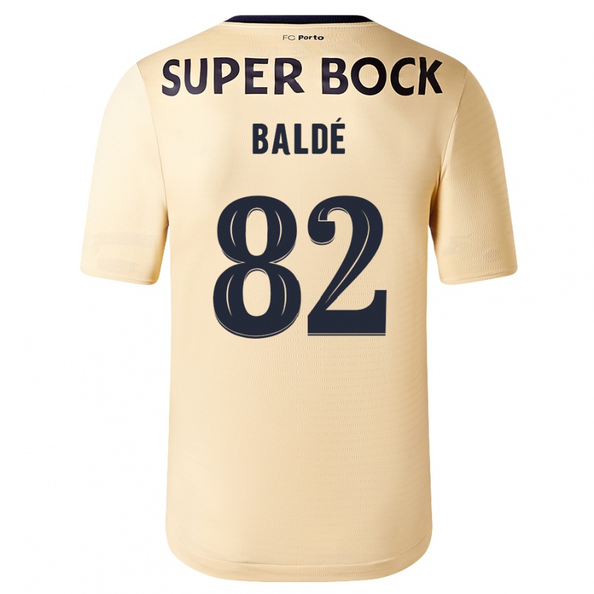 Kandiny Kinder Alfa Baldé #82 Beige-Gold Auswärtstrikot Trikot 2023/24 T-Shirt
