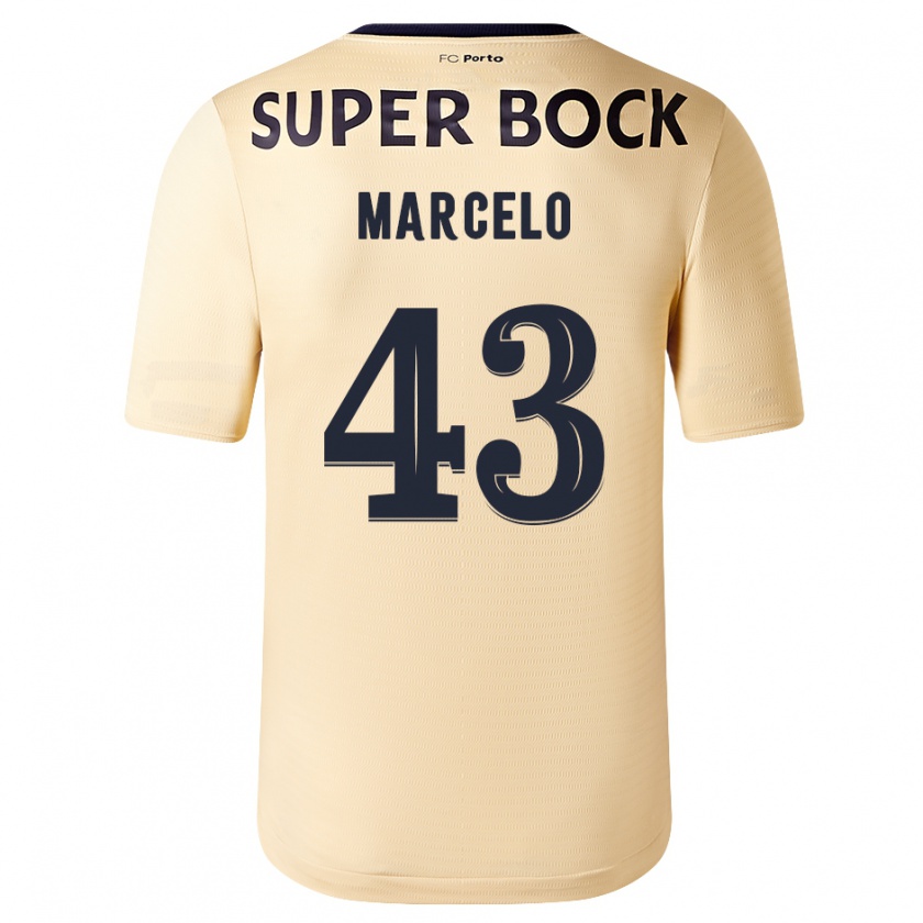 Kandiny Kinder Joao Marcelo #43 Beige-Gold Auswärtstrikot Trikot 2023/24 T-Shirt