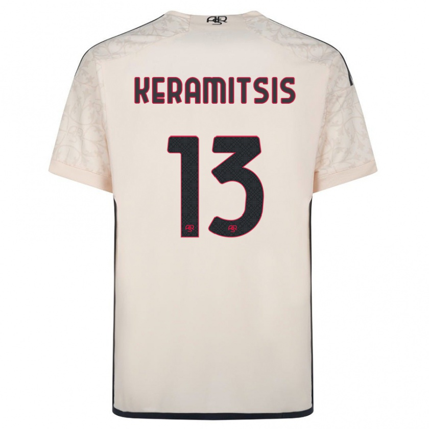 Kandiny Kinder Dimitrios Keramitsis #13 Cremefarben Auswärtstrikot Trikot 2023/24 T-Shirt