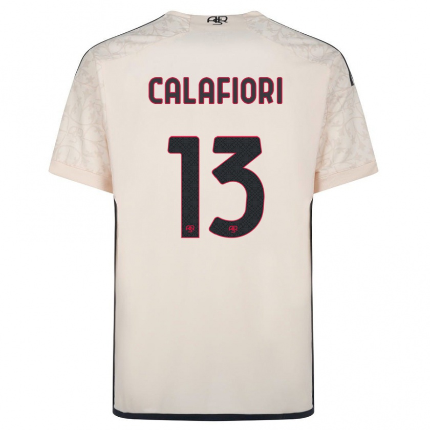 Kandiny Kinder Riccardo Calafiori #13 Cremefarben Auswärtstrikot Trikot 2023/24 T-Shirt