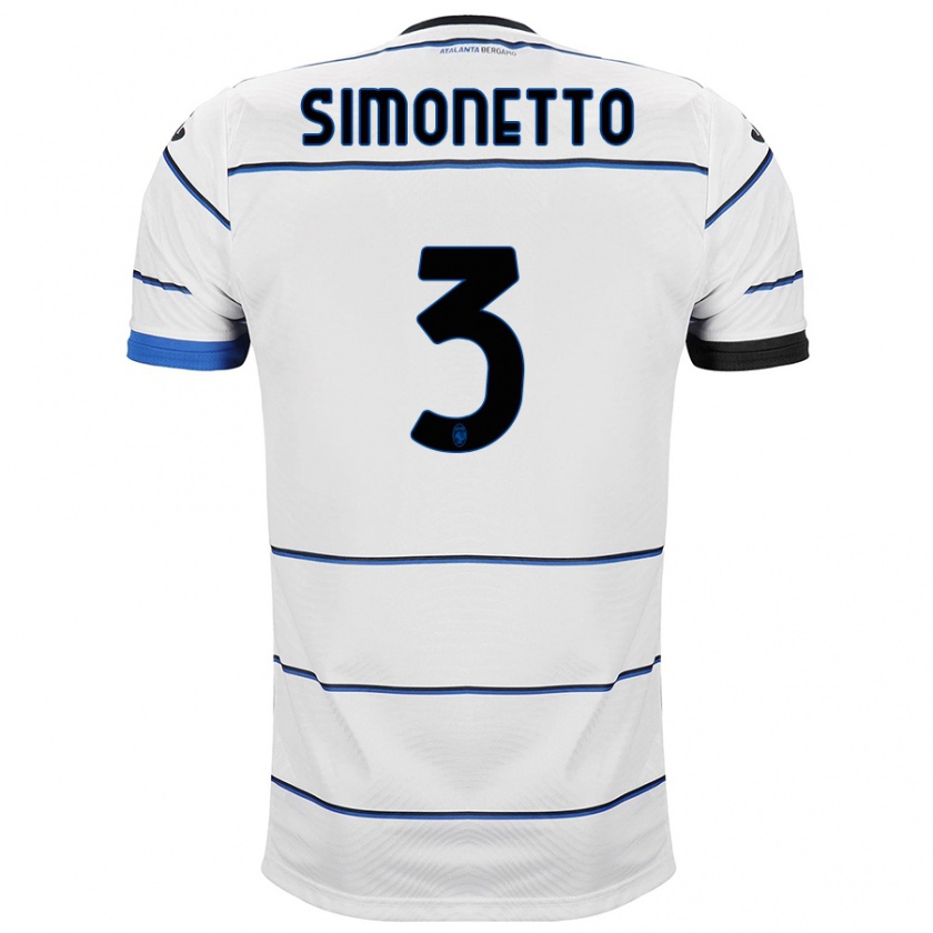 Kandiny Kinder Federico Simonetto #3 Weiß Auswärtstrikot Trikot 2023/24 T-Shirt