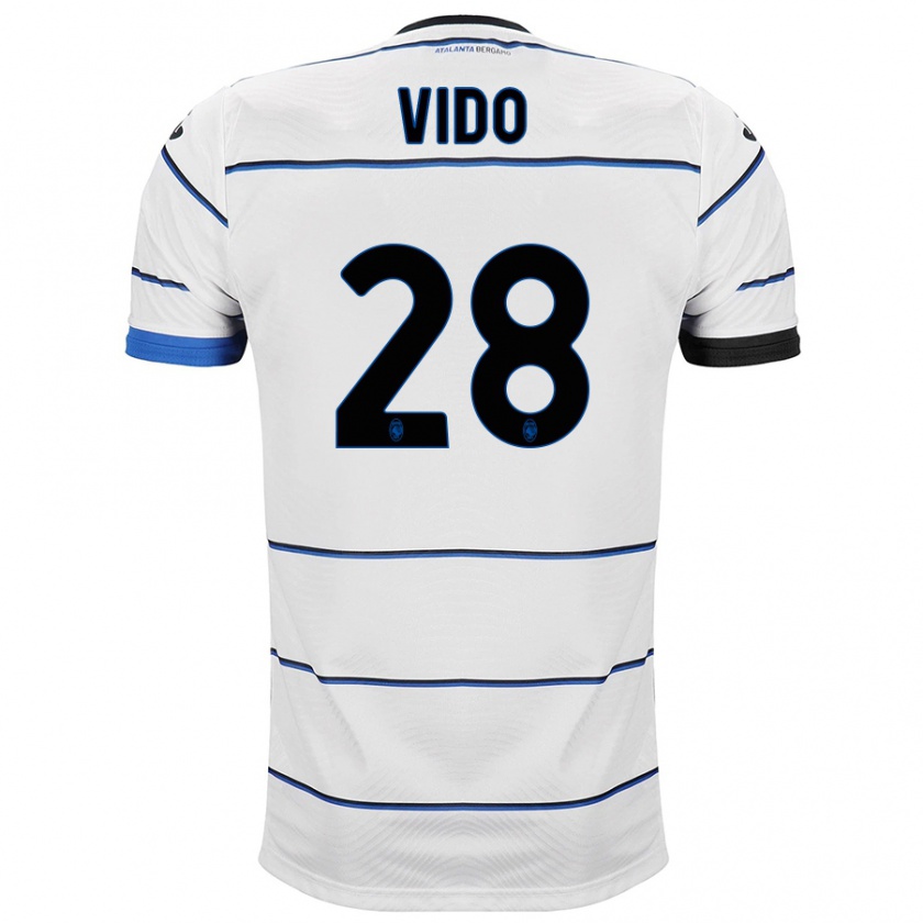 Kandiny Kinder Luca Vido #28 Weiß Auswärtstrikot Trikot 2023/24 T-Shirt