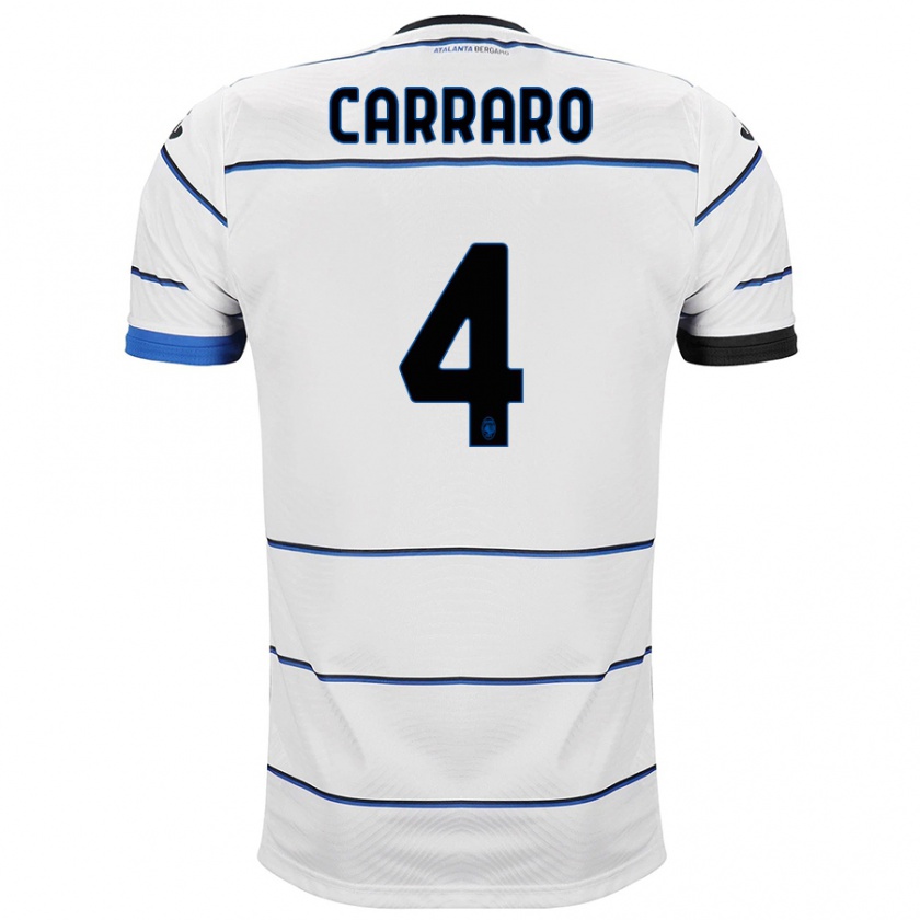 Kandiny Kinder Marco Carraro #4 Weiß Auswärtstrikot Trikot 2023/24 T-Shirt