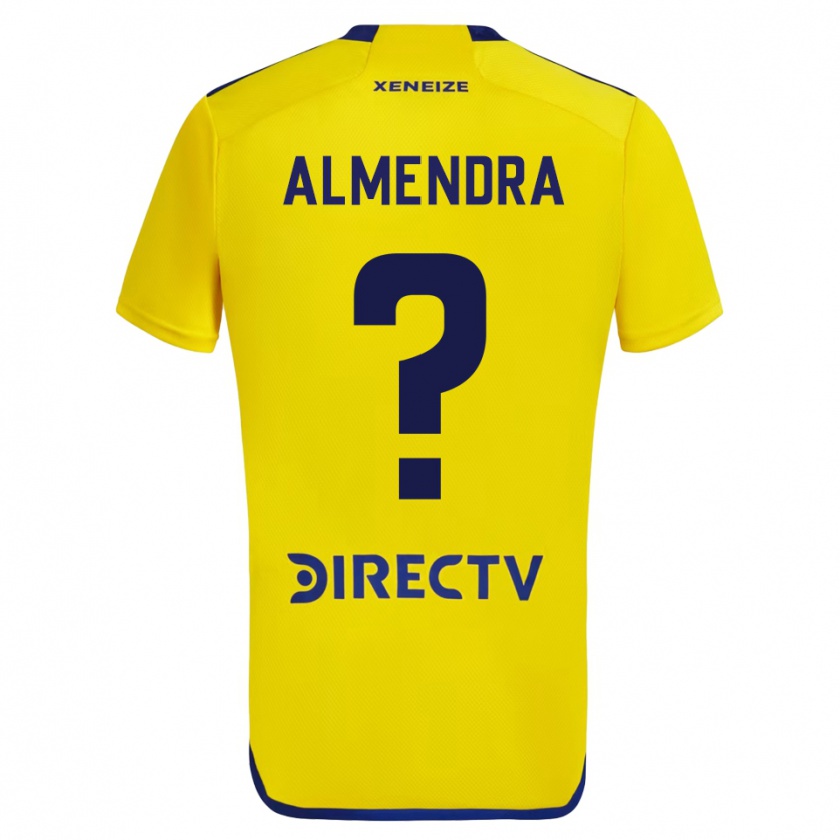 Kandiny Kinder Agustín Almendra #0 Gelb Auswärtstrikot Trikot 2023/24 T-Shirt