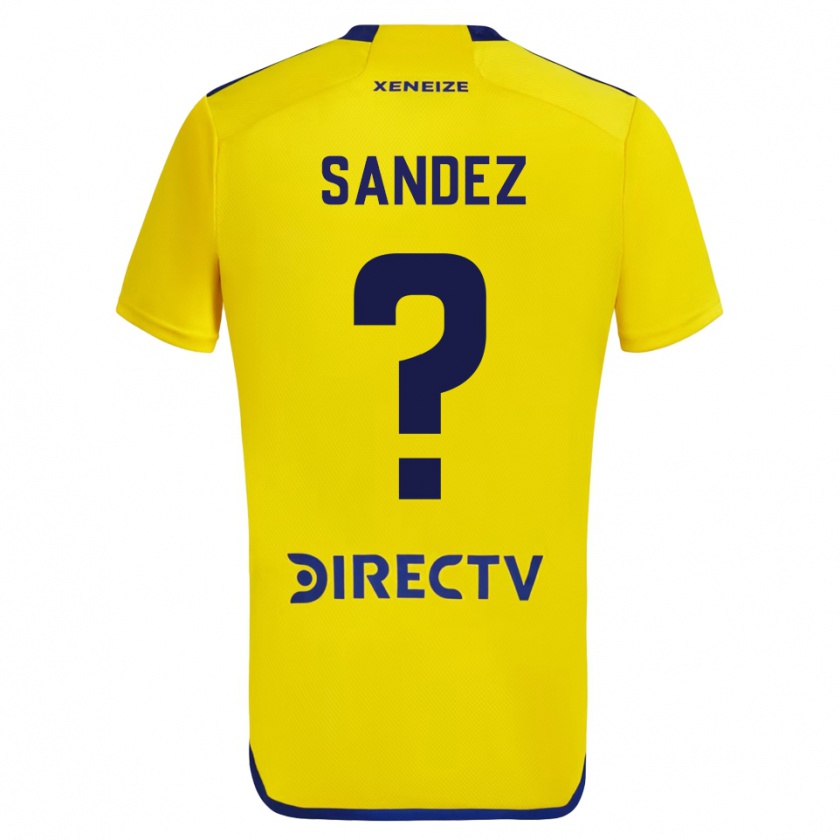 Kandiny Kinder Agustín Sández #0 Gelb Auswärtstrikot Trikot 2023/24 T-Shirt