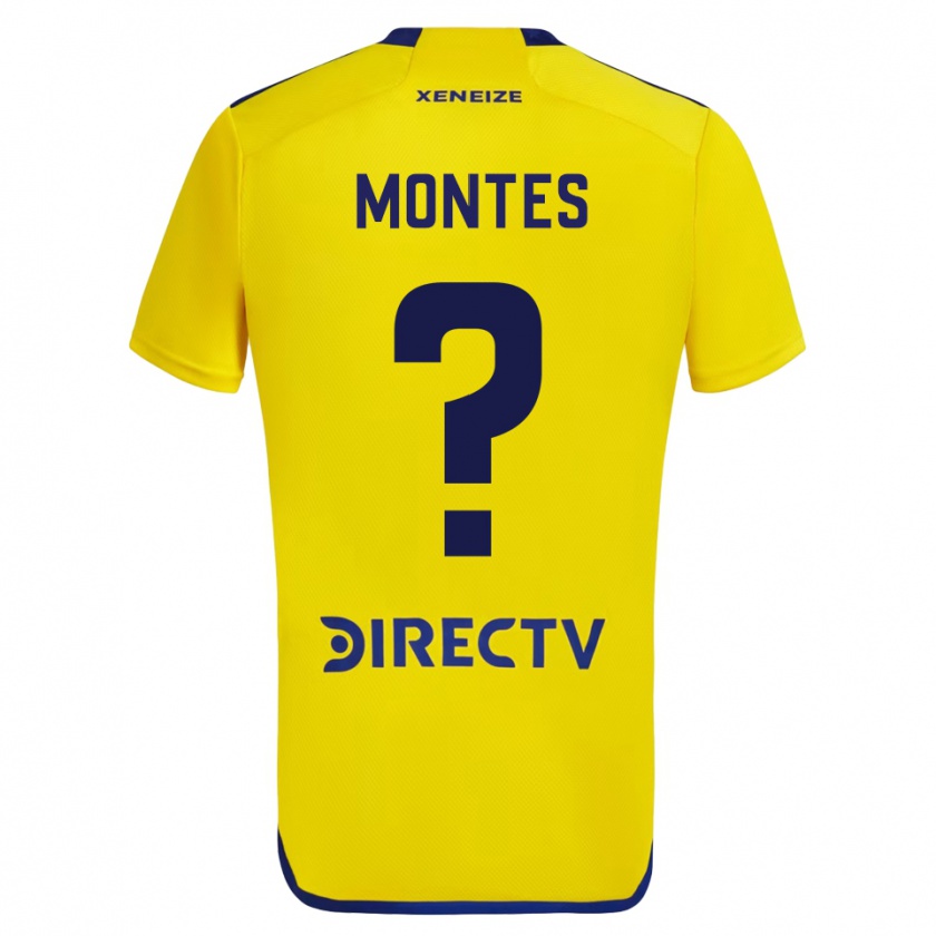Kandiny Kinder Rodrigo Montes #0 Gelb Auswärtstrikot Trikot 2023/24 T-Shirt
