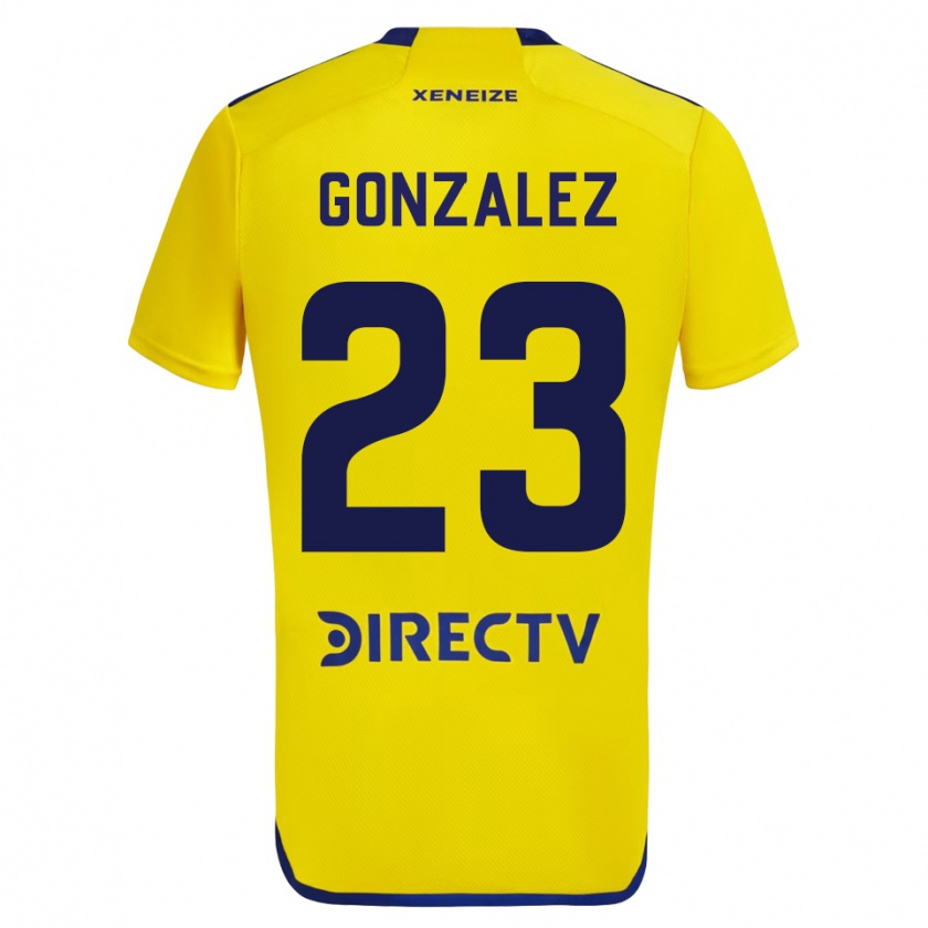 Kandiny Kinder Diego González #23 Gelb Auswärtstrikot Trikot 2023/24 T-Shirt