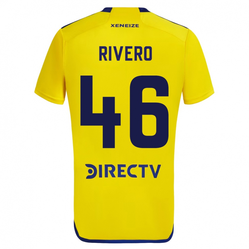 Kandiny Kinder Simón Rivero #46 Gelb Auswärtstrikot Trikot 2023/24 T-Shirt