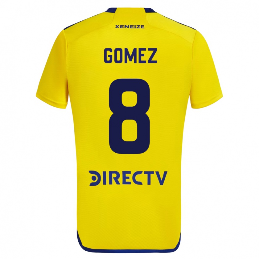 Kandiny Kinder Camila Gomez Ares #8 Gelb Auswärtstrikot Trikot 2023/24 T-Shirt