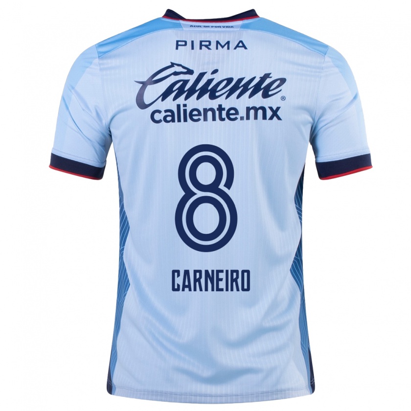 Kandiny Kinder Gonzalo Carneiro #8 Himmelblau Auswärtstrikot Trikot 2023/24 T-Shirt