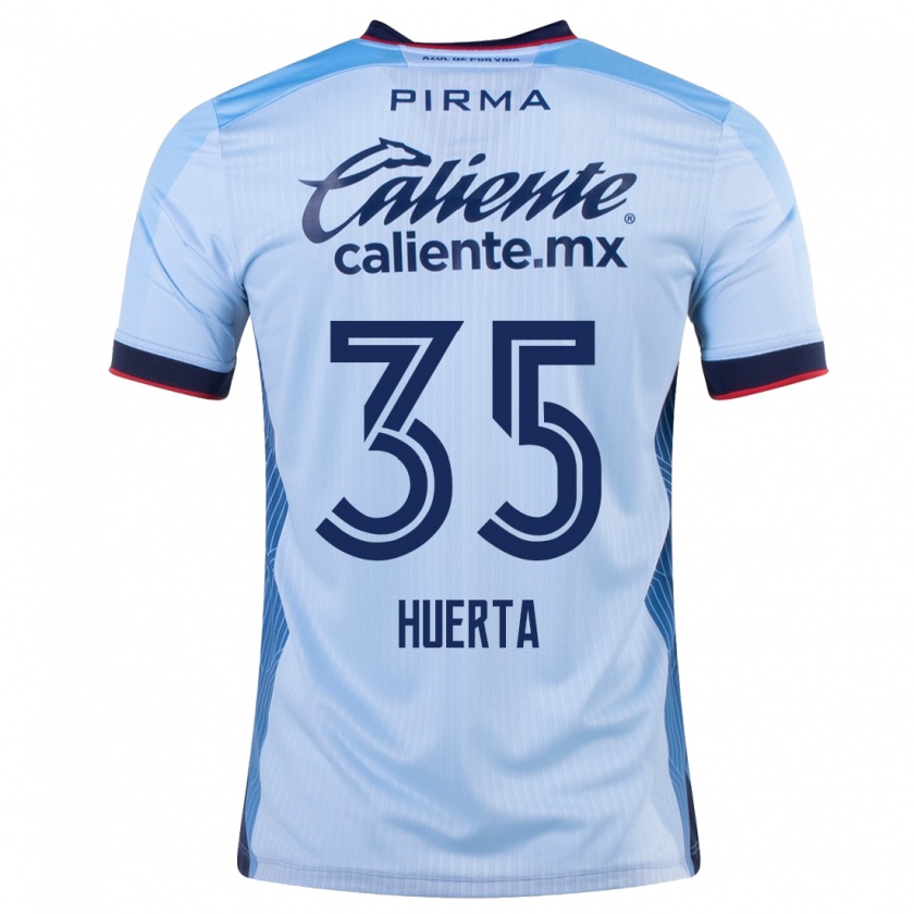 Kandiny Kinder Renata Huerta #35 Himmelblau Auswärtstrikot Trikot 2023/24 T-Shirt