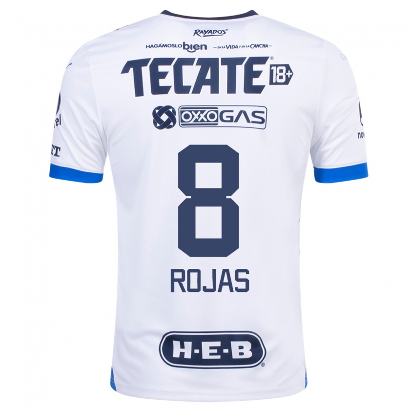 Kandiny Kinder Joao Rojas #8 Weiß Auswärtstrikot Trikot 2023/24 T-Shirt