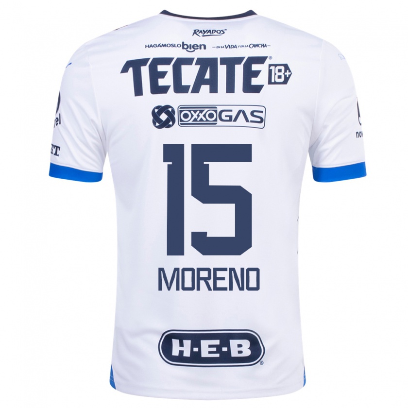Kandiny Kinder Héctor Moreno #15 Weiß Auswärtstrikot Trikot 2023/24 T-Shirt