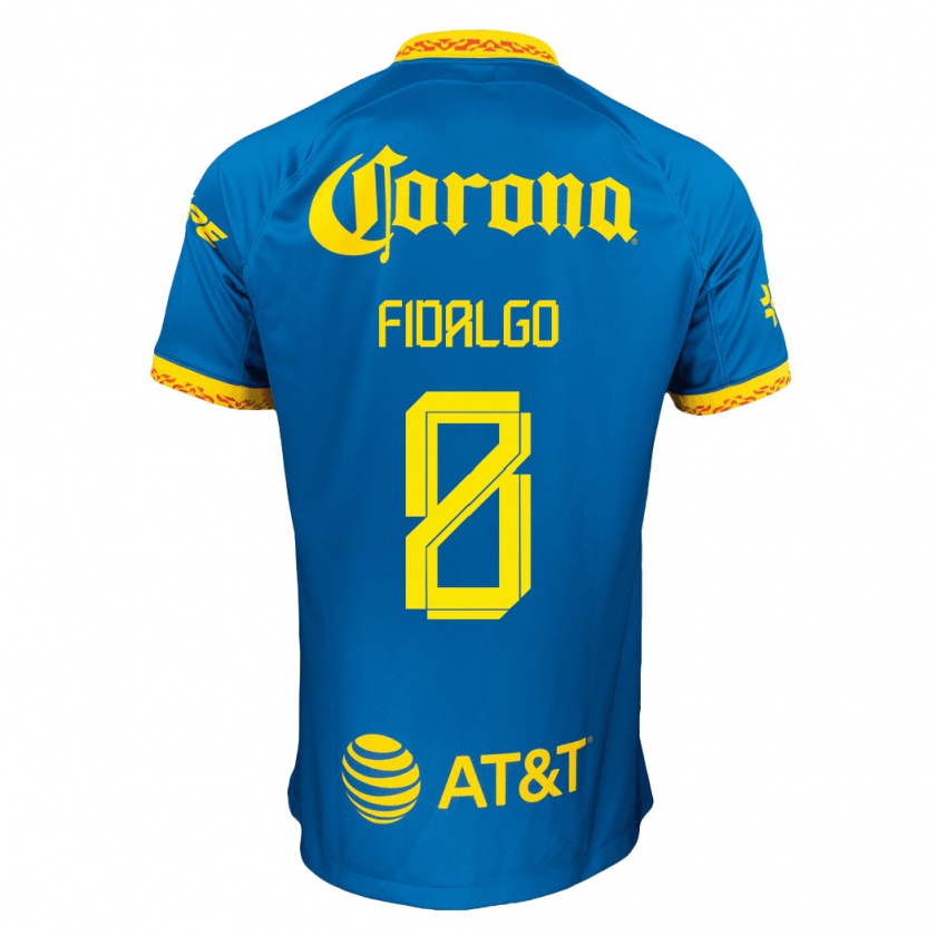 Kandiny Kinder Álvaro Fidalgo #8 Blau Auswärtstrikot Trikot 2023/24 T-Shirt