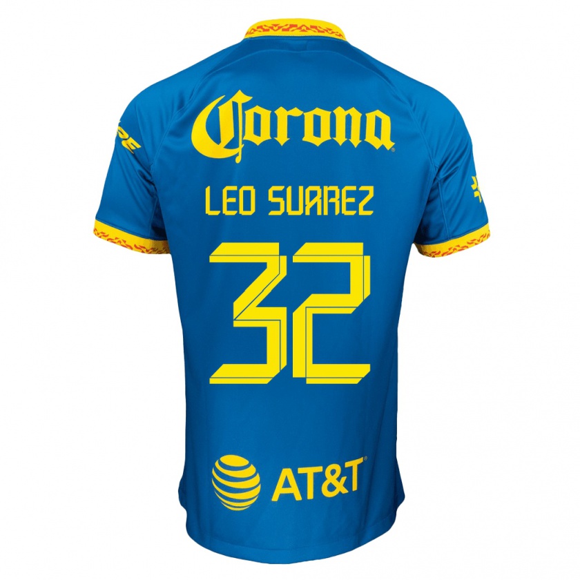 Kandiny Kinder Leo Suárez #32 Blau Auswärtstrikot Trikot 2023/24 T-Shirt