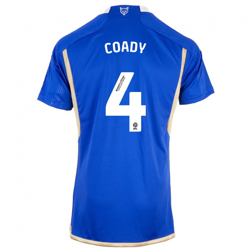 Kandiny Herren Conor Coady #4 Königsblau Heimtrikot Trikot 2023/24 T-Shirt